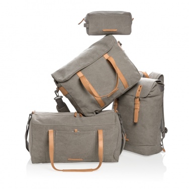 Logo trade promotional gifts image of: Canvas laptop bag PVC free