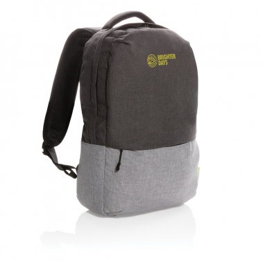 Logo trade promotional items image of: Duo colour RPET 15.6" RFID laptop backpack PVC free