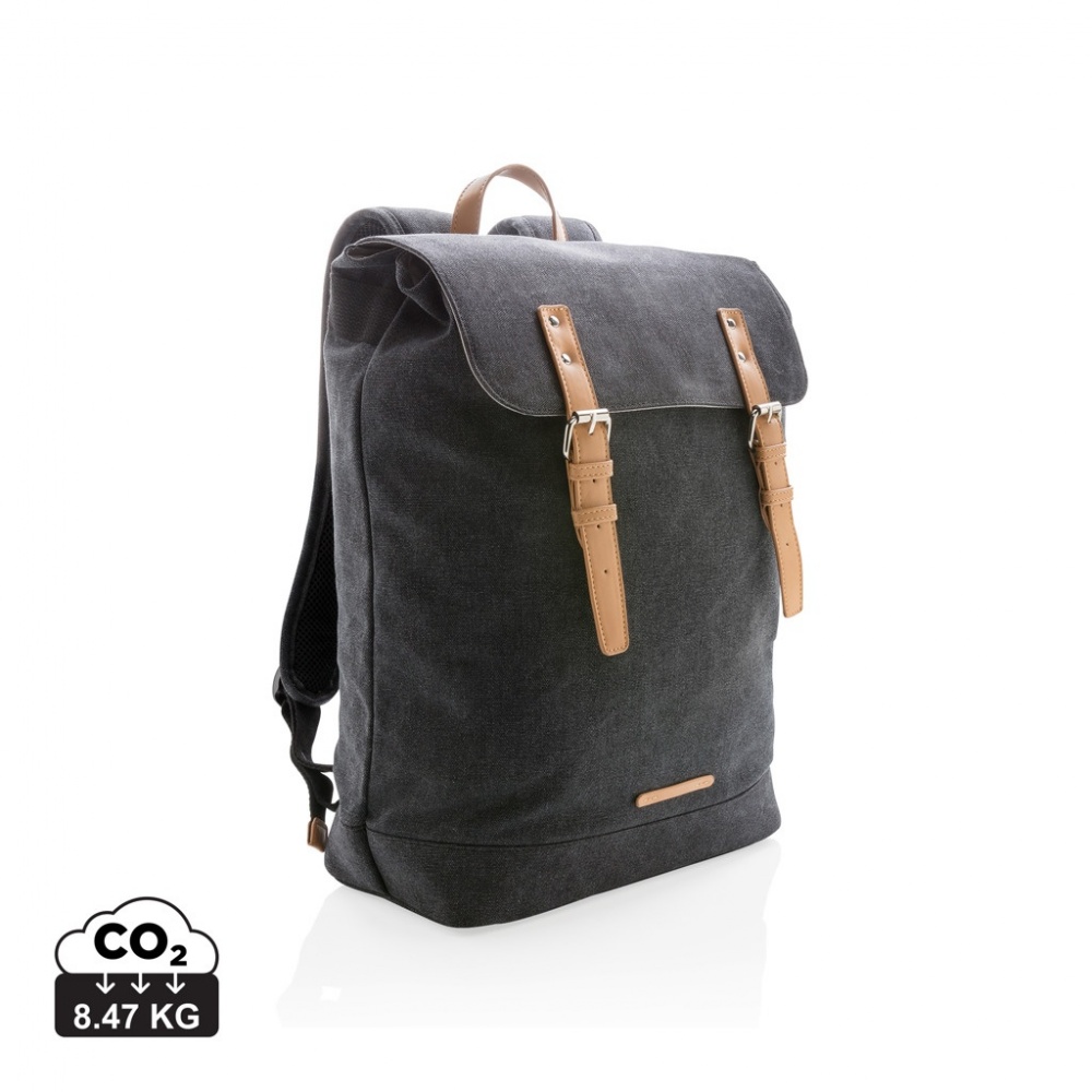 Logotrade promotional giveaway image of: Canvas laptop backpack PVC free