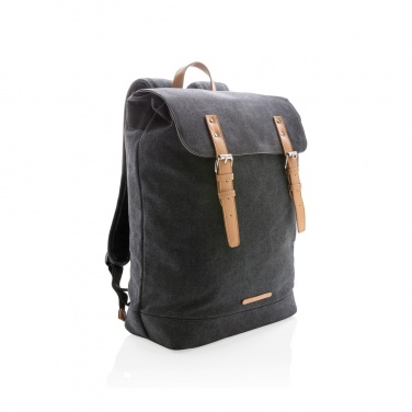 Logo trade promotional gifts image of: Canvas laptop backpack PVC free