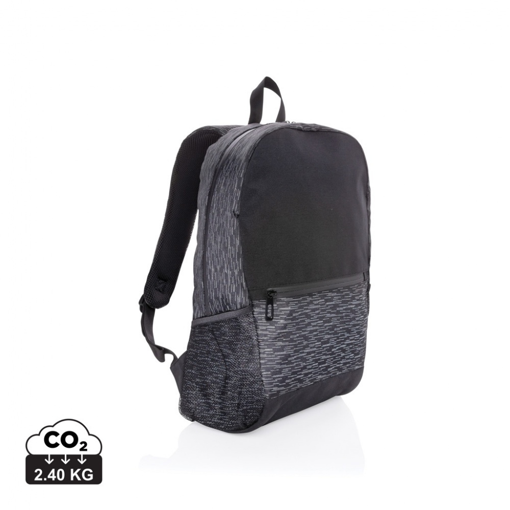 Logotrade promotional gift image of: AWARE™ RPET Reflective laptop backpack