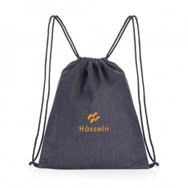 Logo trade promotional product photo of: Impact AWARE™ recycled denim drawstring backpack