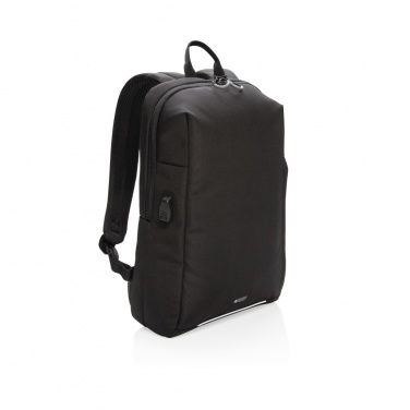 Logotrade promotional giveaway image of: Swiss Peak AWARE™ RFID and USB A laptop backpack