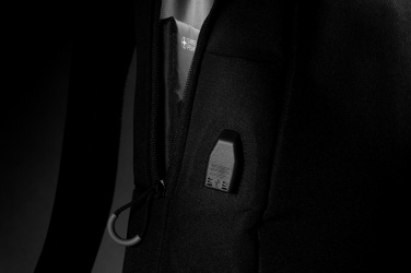 Logo trade corporate gifts image of: Swiss Peak AWARE™ RFID and USB A laptop backpack