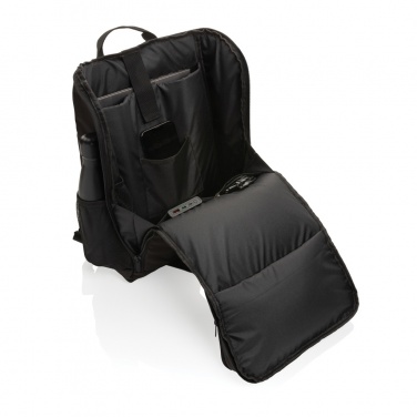 Logo trade promotional merchandise picture of: Pedro AWARE™ RPET deluxe backpack with 5W solar panel