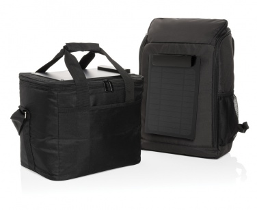 Logo trade corporate gifts picture of: Pedro AWARE™ RPET deluxe backpack with 5W solar panel