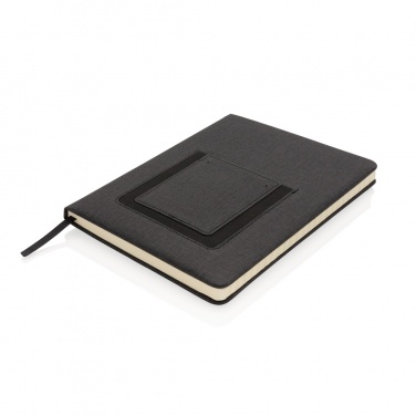 Logotrade promotional item image of: Deluxe A5 Notebook with phone pocket