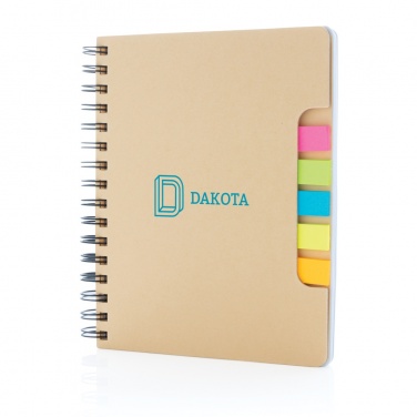 Logotrade business gifts photo of: A5 Kraft spiral notebook with sticky notes