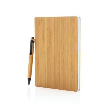 Logotrade promotional products photo of: A5 Bamboo notebook & pen set