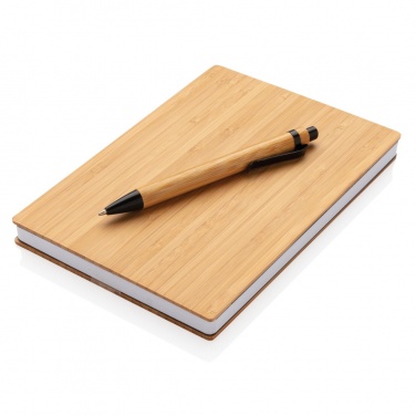 Logotrade promotional giveaway picture of: A5 Bamboo notebook & pen set