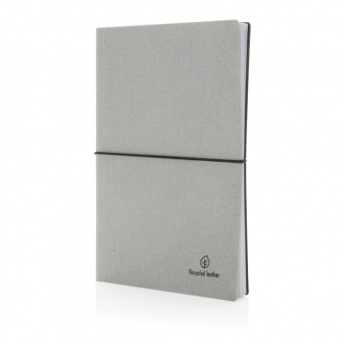 Logo trade promotional merchandise photo of: A5 recycled leather notebook