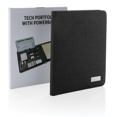 Logotrade promotional item image of: Tech portfolio with powerbank