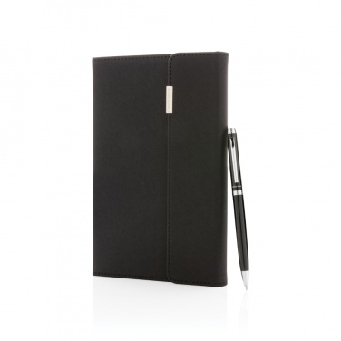 Logo trade promotional items image of: Swiss Peak deluxe A5 notebook and pen set