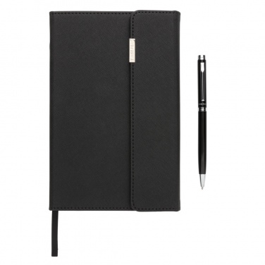 Logotrade advertising product picture of: Swiss Peak deluxe A5 notebook and pen set