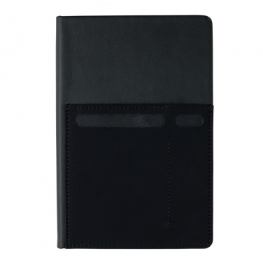 Logo trade business gifts image of: A5 Deluxe notebook with smart pockets