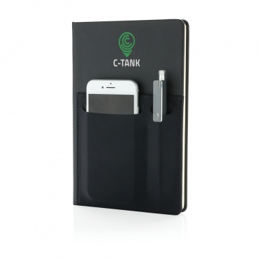 Logo trade corporate gifts image of: A5 Deluxe notebook with smart pockets