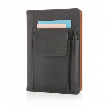 Logo trade promotional gift photo of: Notebook with phone pocket