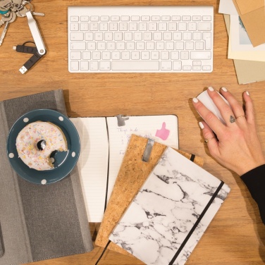 Logo trade promotional items image of: A5 notebook with bamboo pen including stylus