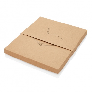 Logo trade promotional merchandise photo of: A5 notebook with bamboo pen including stylus