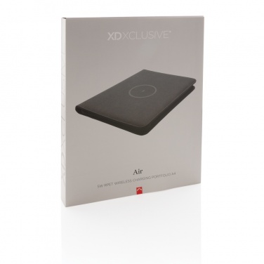 Logotrade corporate gift picture of: Air 5W wireless charging portfolio A4 w/ 5000 mAh powerbank