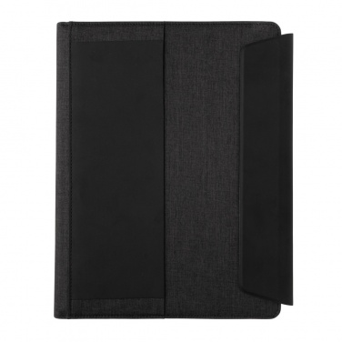 Logo trade promotional items image of: Fiko 5W wireless charging portfolio A4 with powerbank