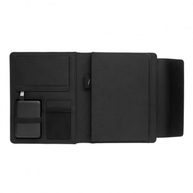 Logotrade promotional giveaways photo of: Fiko wireless charging A5 portfolio with powerbank