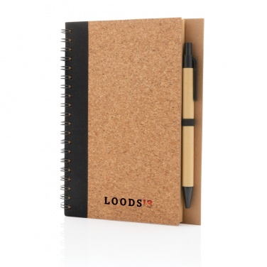 Logotrade corporate gift picture of: Cork spiral notebook with pen