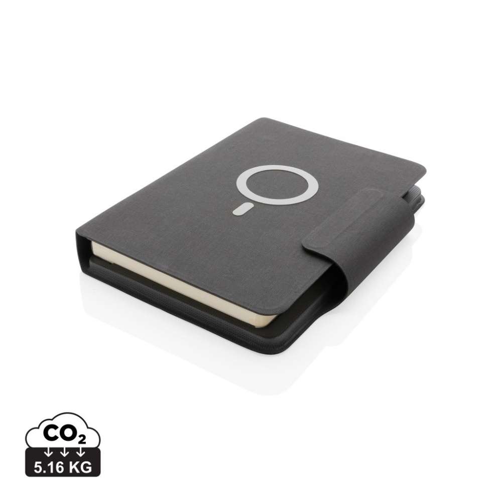 Logotrade promotional gift image of: Artic Magnetic 10W wireless charging A5 notebook