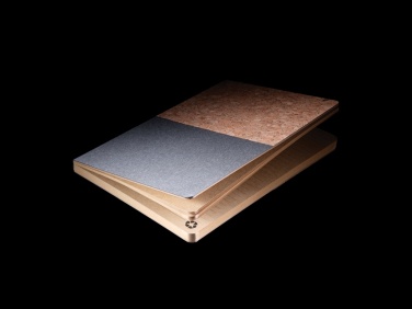 Logo trade promotional gifts picture of: A5 cork & kraft notebook