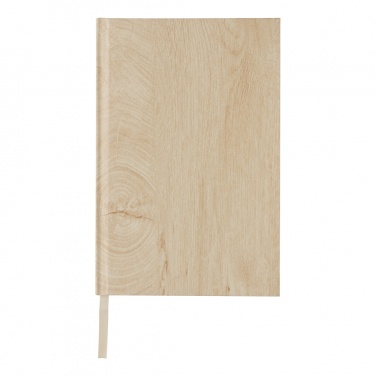 Logo trade advertising products image of: Kavana wood print A5 notebook