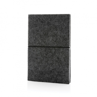 Logotrade promotional items photo of: GRS certified recycled felt A5 softcover notebook