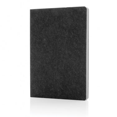 Logo trade promotional products picture of: Phrase GRS certified recycled felt A5 notebook