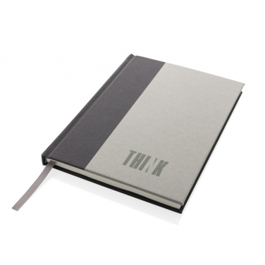 Logo trade promotional gifts image of: Words GRS certified RPET & Kraft A5 notebook