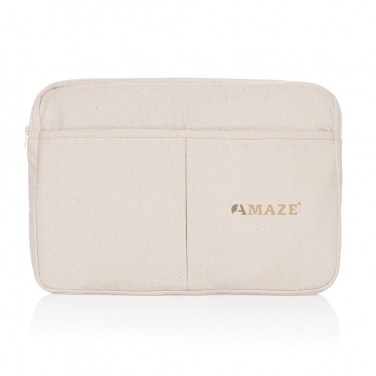 Logo trade promotional merchandise picture of: Laluka AWARE™ recycled cotton 15.6 inch laptop sleeve