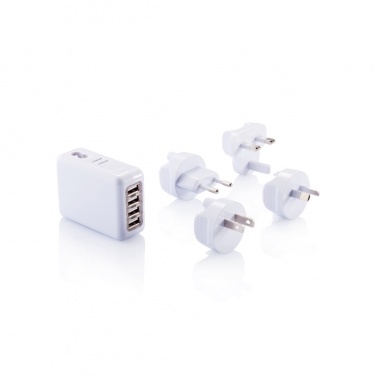Logotrade promotional merchandise image of: Travel plug with 4 USB ports