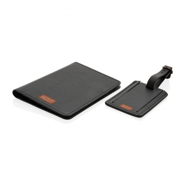 Logo trade promotional gifts picture of: Swiss Peak GRS recycled PU travel gift set