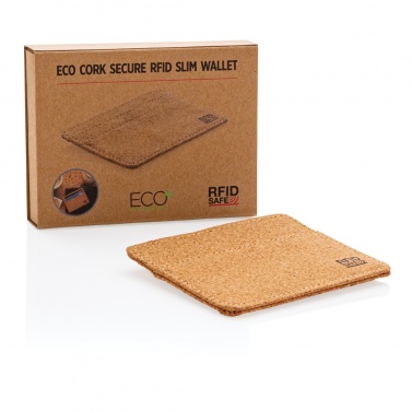 Logotrade promotional gift picture of: Cork secure RFID slim wallet