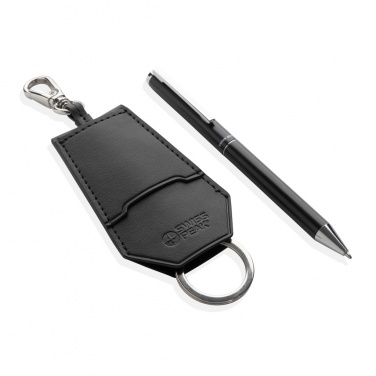 Logo trade corporate gift photo of: SP Tula RCS certified recycled PU key holder and pen set