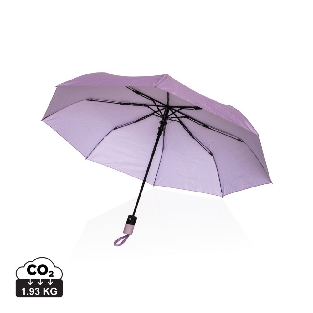 Logo trade promotional giveaway photo of: 21" Impact AWARE™ 190T mini auto open umbrella