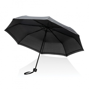 Logo trade promotional merchandise image of: 20.5"Impact AWARE™ RPET 190T pongee mini reflective umbrella