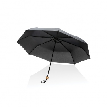 Logotrade corporate gifts photo of: 20.5" Impact AWARE™ RPET 190T Pongee bamboo mini umbrella
