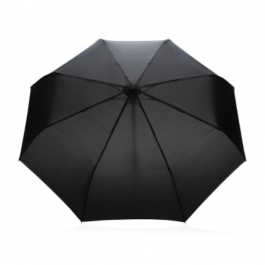 Logotrade promotional item image of: 21" Impact AWARE™ RPET 190T bamboo auto open/close umbrella