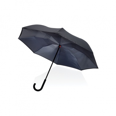 Logo trade promotional giveaways image of: 23" Impact AWARE™ RPET 190T reversible umbrella