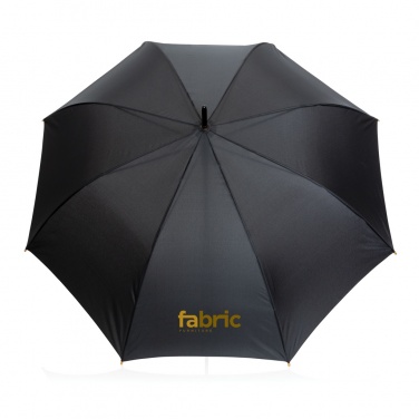 Logo trade corporate gifts picture of: 27" Impact AWARE™ RPET 190T auto open bamboo umbrella