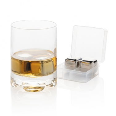 Logotrade promotional merchandise picture of: Re-usable stainless steel ice cubes 4pc