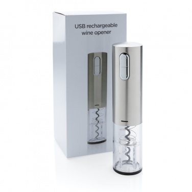 Logo trade promotional merchandise photo of: Electric wine opener - USB rechargeable