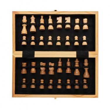 Logo trade promotional merchandise picture of: Luxury wooden foldable chess set