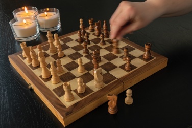 Logotrade promotional product image of: Luxury wooden foldable chess set