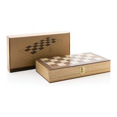 Logotrade promotional items photo of: Luxury wooden foldable chess set