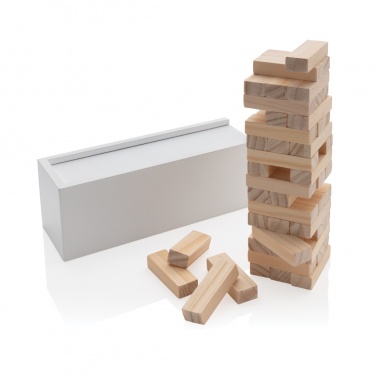Logotrade promotional giveaway image of: Deluxe tumbling tower wood block stacking game
